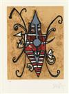 WIFREDO LAM Two color lithographs.